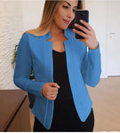 Summer Woman   Casual Long Sleeve Solid Jackets