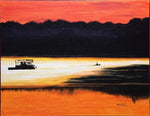 Sunset river view
