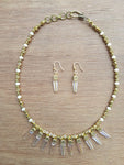 Rose crystal choker set