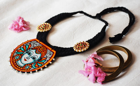 Kerala Mural Apsara Neckpiece 16