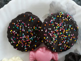 Choco cookies and mixed chocolates