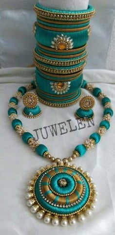Silk threaded jewellery set