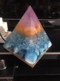 Crystal colour changing pyramid