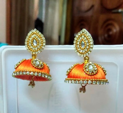 Women Silk Threaded Earrings