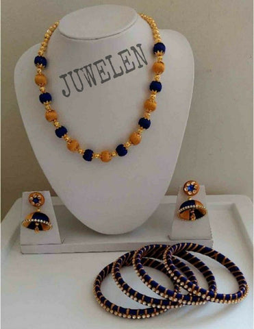 Silk threaded jewellery set