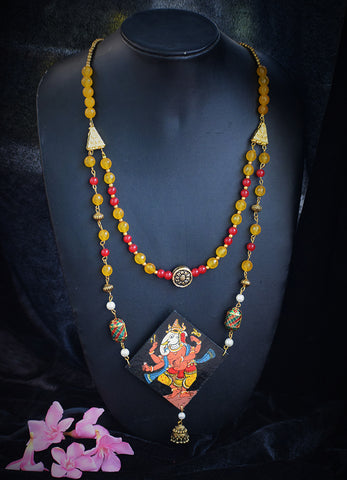 Kerala Mural Apsara Neckpiece 31