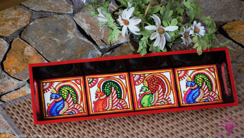 Narrow Tray- Tholu Peacock