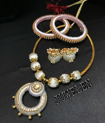 Silk threaded jewellery set