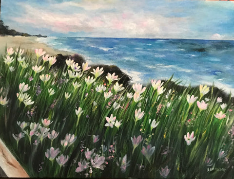 Beach holiday in Acrylic