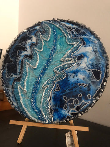 Round wooden decor