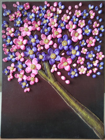 Medium acrylic with clay