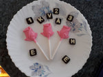 Strawberry lollipops