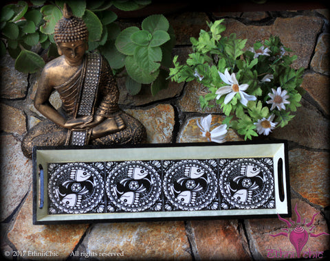 Narrow Tray- Madhubani Fish