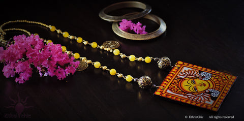 Kerala Mural Apsara Neckpiece 15