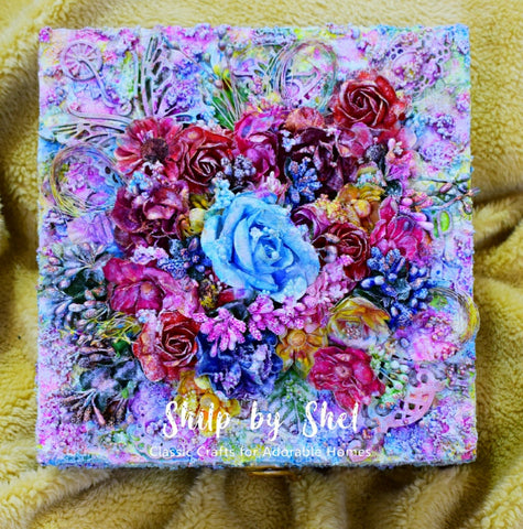 Floral mix media box