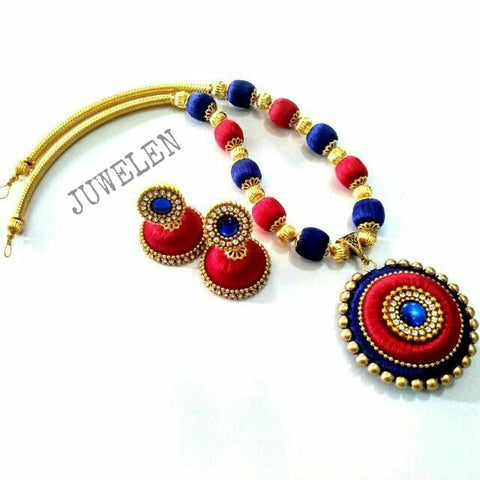 Silk threaded jewellery set