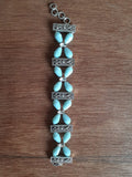 Sky blue swarovski beaded bracelet