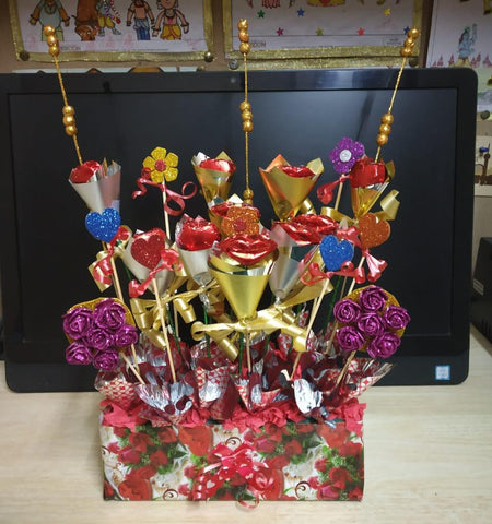 Chocolate flower bouquet for valentine's day