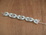 Sky blue swarovski beaded bracelet