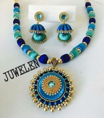 Silk threaded jewellery set