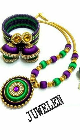 Silk threaded jewellery set