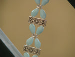 Sky blue swarovski beaded bracelet