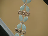 Sky blue swarovski beaded bracelet