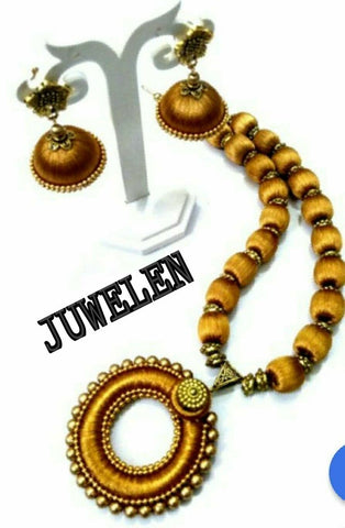 Silk threaded jewellery set