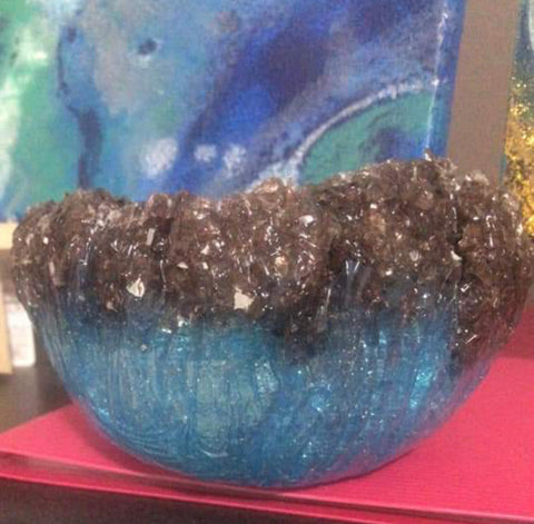 Free form resin bowl