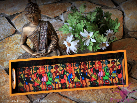 Narrow Tray- Tribal Dance