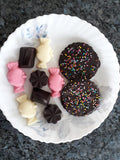 Choco cookies and mixed chocolates