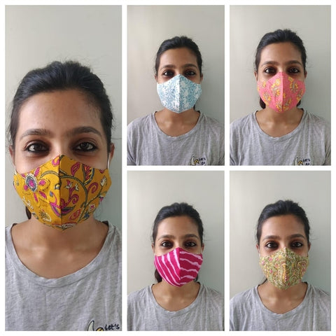 100% Soft Cotton printed Mask