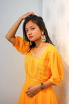 Golden yellow Georgette Kurta dress