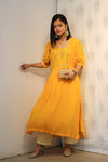 Golden yellow Georgette Kurta dress
