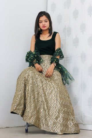 Green lehenga