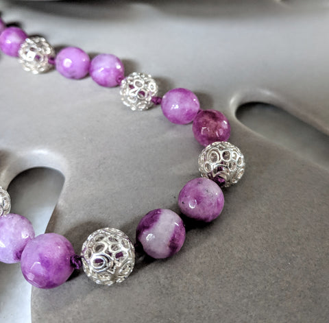Double Shaded Lilac coloured Onyx String