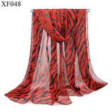 015-MS-Zebra Print Chiffon Scarf
