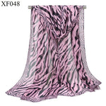 015-MS-Zebra Print Chiffon Scarf