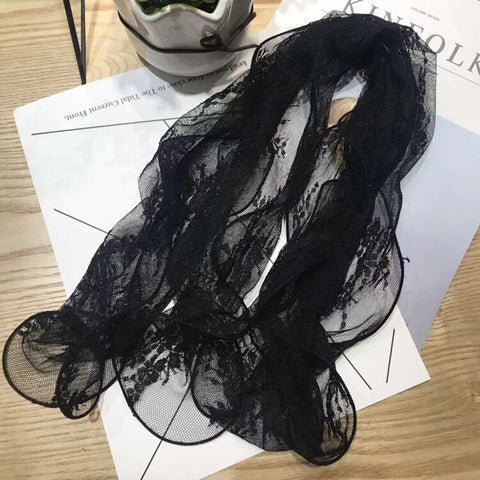 002-MS-Spring new lace embroidered long women's fashion scarve