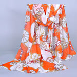 Women scarves fashion circle pattern velvet chiffon