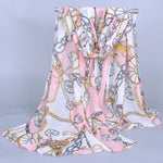 Women scarves fashion circle pattern velvet chiffon